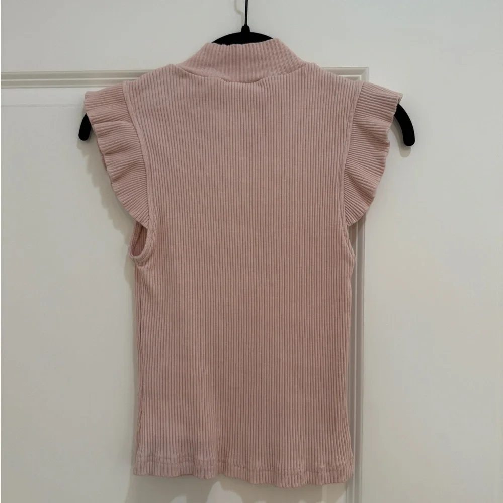 Pink Ruffled Sleeveless Top - Picture 2 of 2